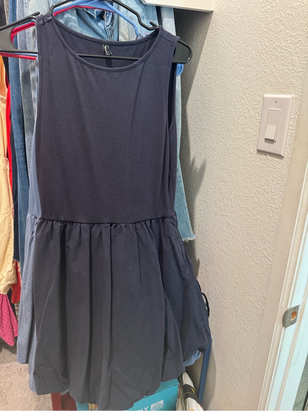 Pretty Garden Women’s Navy Blue Bubble Dress